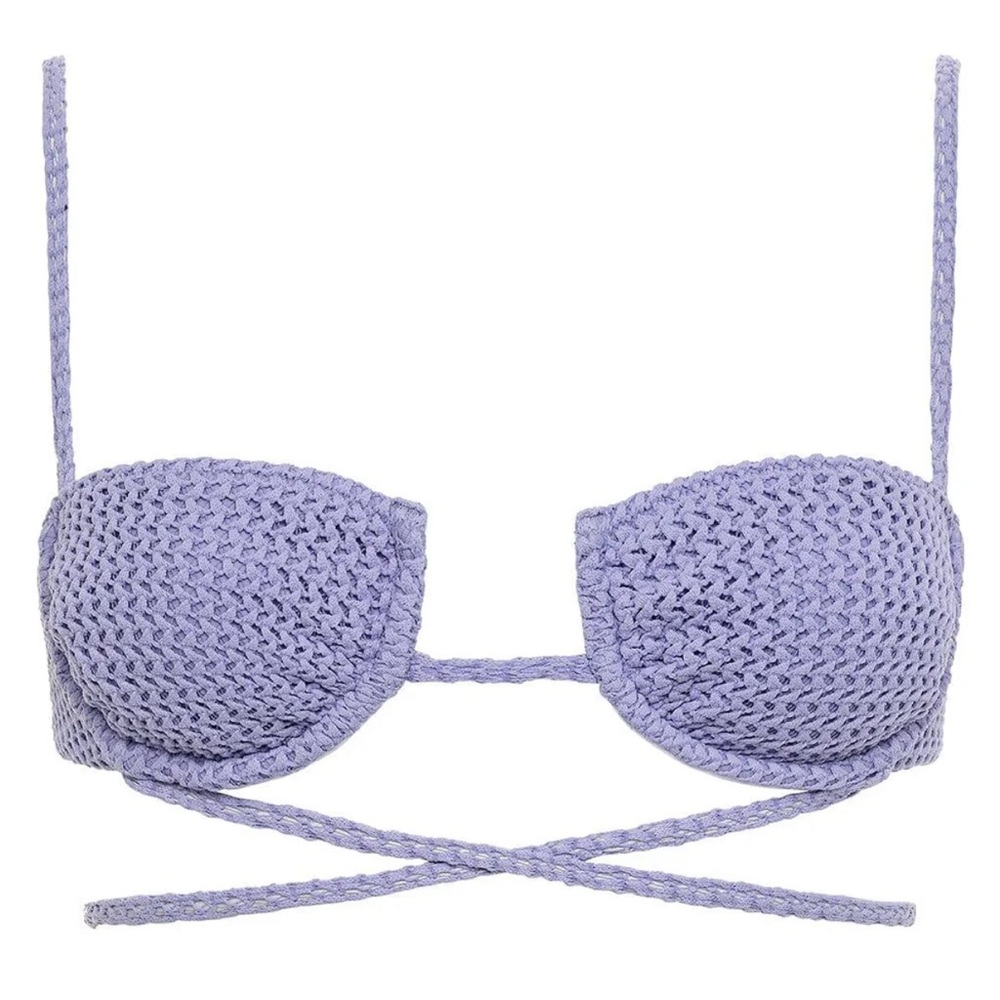 Montce Lavender Crochet Simone Bikini Top